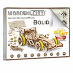 Mașină de curse Bolid - puzzle 3D - kit de asamblare, Wooden City - imagine 9