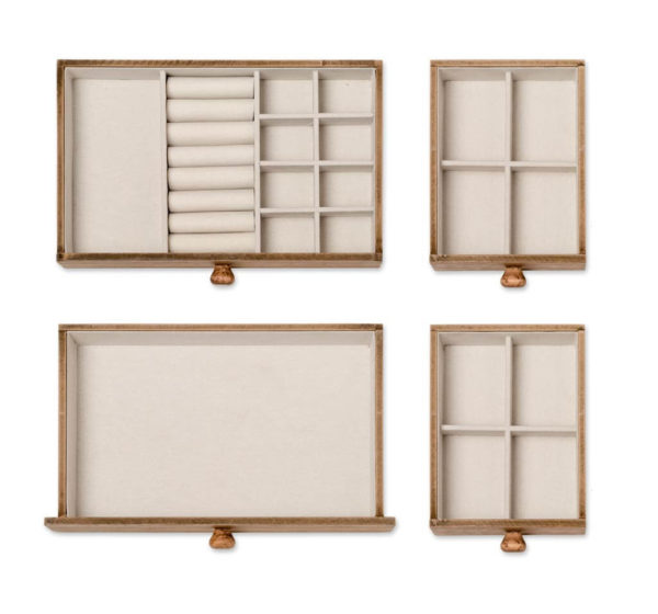 Cutie bijuterii din lemn cu patru sertare - Loft, Balvi - imagine 4