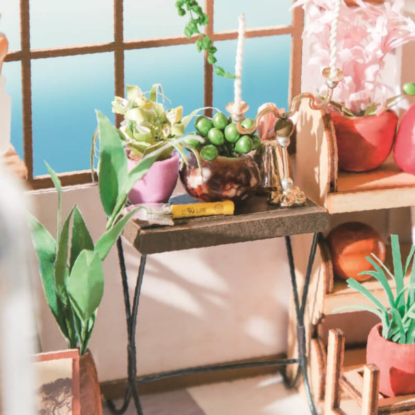 Florăria lui Emily DG145 - cu iluminare LED - kit de asamblare, Robotime - imagine 8