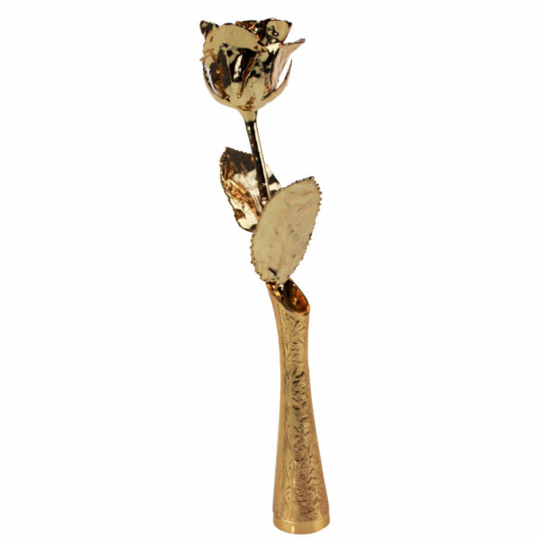 united-entertainment-golden-rose-with-golden-vase-in-red-velvet-box-3 Trandafir și vază, placate cu aur de 24k în cutie de catifea roșie, United Entertainment - imagine 4