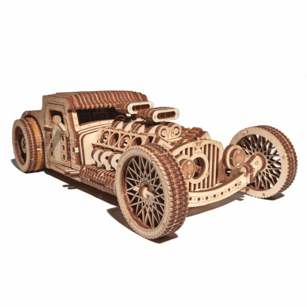 Hot Rod - puzzle 3D - kit de asamblare, Wood Trick - imagine 2