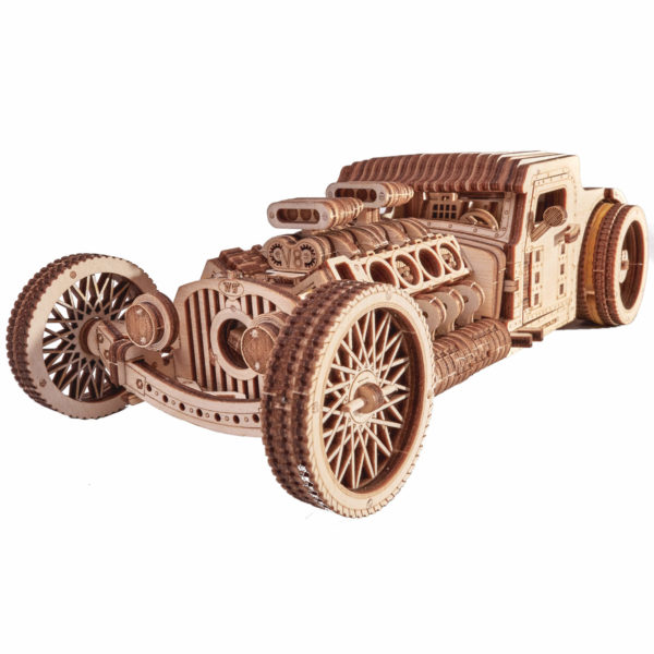 Hot Rod - puzzle 3D - kit de asamblare, Wood Trick - imagine 6