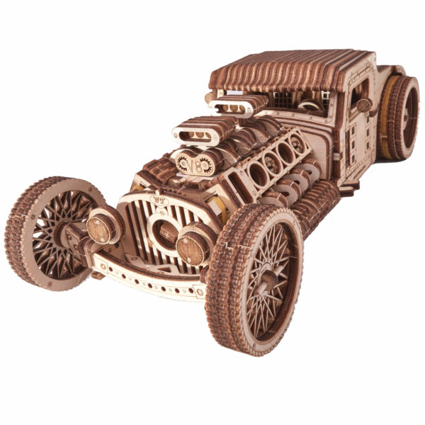 Hot Rod - puzzle 3D - kit de asamblare, Wood Trick - imagine 7