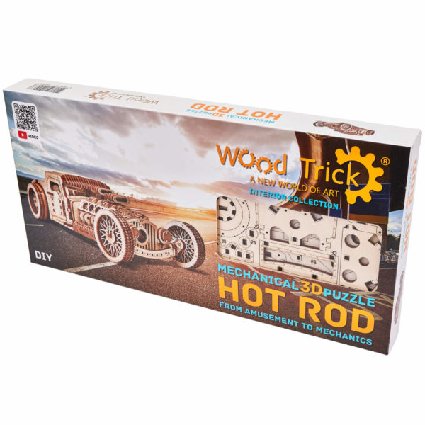 Hot Rod - puzzle 3D - kit de asamblare, Wood Trick - imagine 10