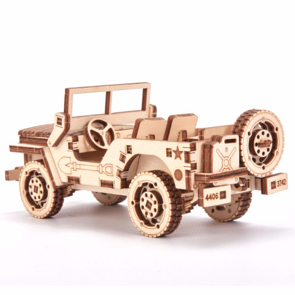 Jeep - puzzle 3D - kit de asamblare, Wood Trick - imagine 6