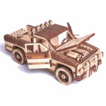 Camionetă WT-1500 - puzzle 3D - kit de asamblare, Wood Trick - imagine 4