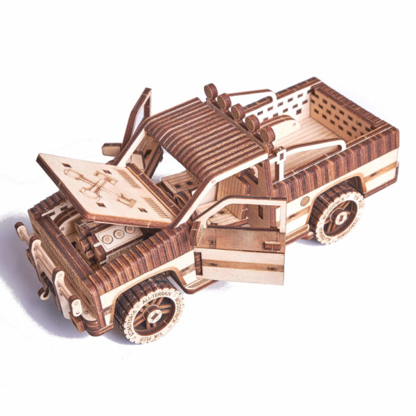 Camionetă WT-1500 - puzzle 3D - kit de asamblare, Wood Trick - imagine 5
