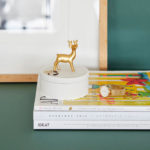 Cutie bijuterii din porțelan decorată cu un cerb auriu, Balvi - imagine 3