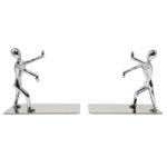 Set 2 suporți cromați pentru cărți - "Umbre"