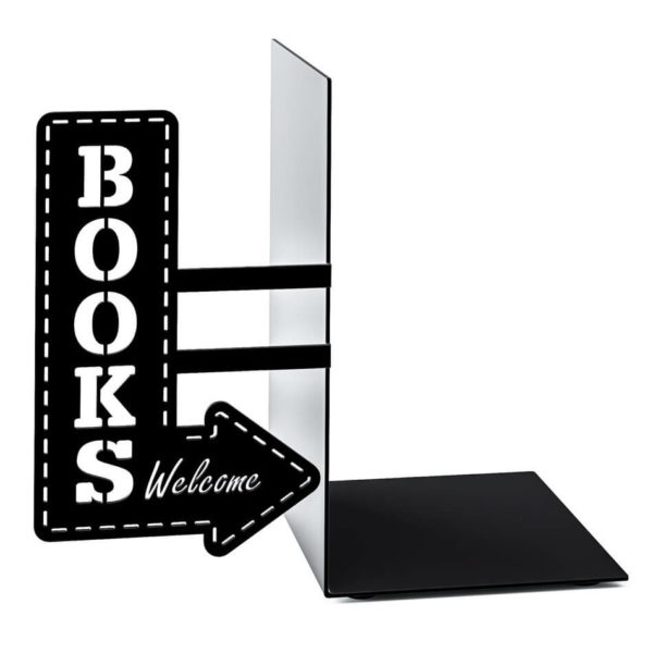 Bookend-Bookshop-black Suport cărți ”Bookshop” - negru