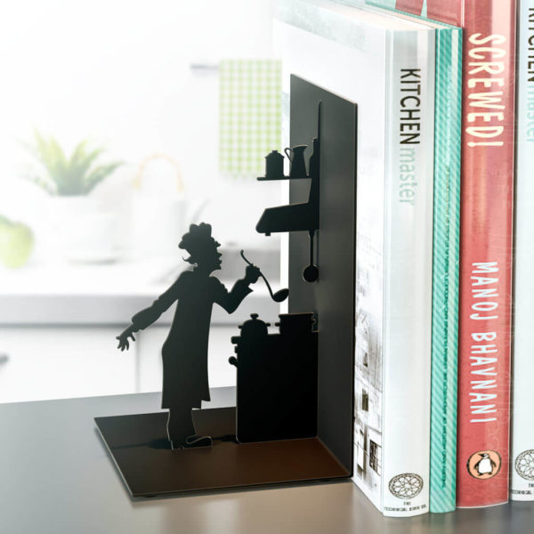 Bookend-Le-Chef-black-1 Suport cărți ”Le Chef”, Balvi - imagine 2