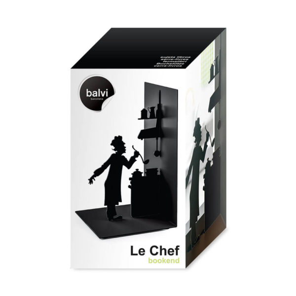 Bookend-Le-Chef-black-2 Suport cărți ”Le Chef”, Balvi - imagine 3