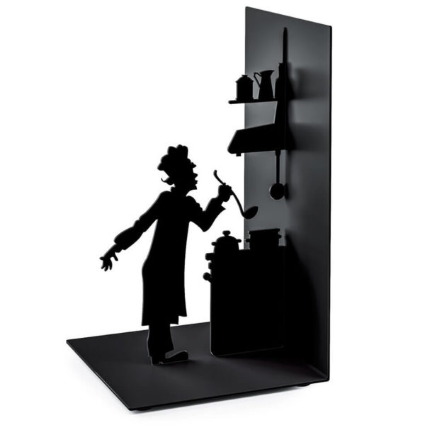 Bookend-Le-Chef-black Suport cărți ”Le Chef”