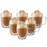 Set 6 căni din sticlă termorezistentă cu pereți dubli - 350ml, EC Design - imagine 2