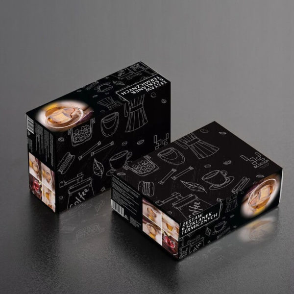 Set 6 căni din sticlă termorezistentă cu pereți dubli - 350ml, EC Design - imagine 4