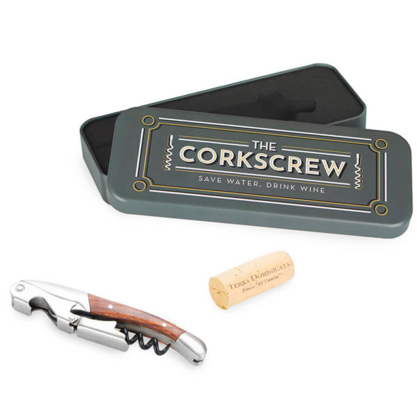 Desfăcător sticle multifuncțional cu tirbușon în cutie metalică, Balvi - imagine 2