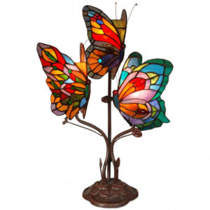 Lampă de noptieră ”Fluturi” în stil Tiffany