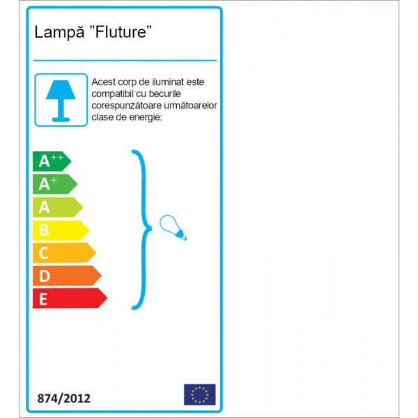 Butterfly-m19-3 Lampă ”Fluture” în stil Tiffany - model 19, ADM - imagine 4
