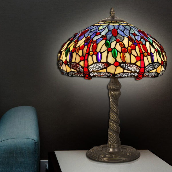 Table-lamp-dragonfly-2 Lampă de masă cu libelule în stil Tiffany, ADM - imagine 2