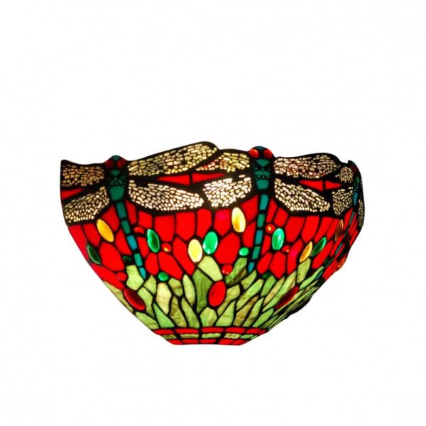 Aplică de perete cu libelule în stil Tiffany, ADM - imagine 3