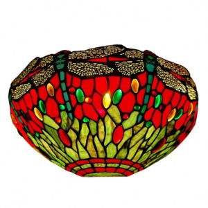 Aplică de perete cu libelule în stil Tiffany